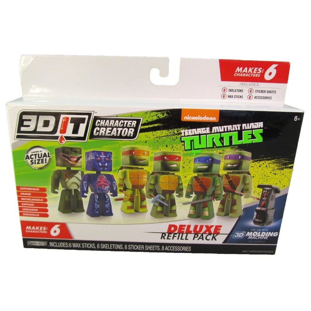 3DIT Character Creator Teenage Mutant Ninja Turtles Deluxe Refill Kit New